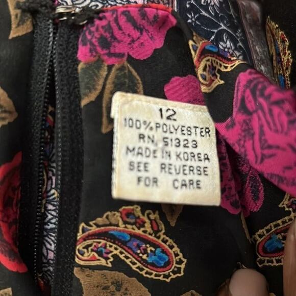 CHAUS VINTAGE PAISLEY FLORAL DRESS SIZE 12‎ - Picture 7 of 9